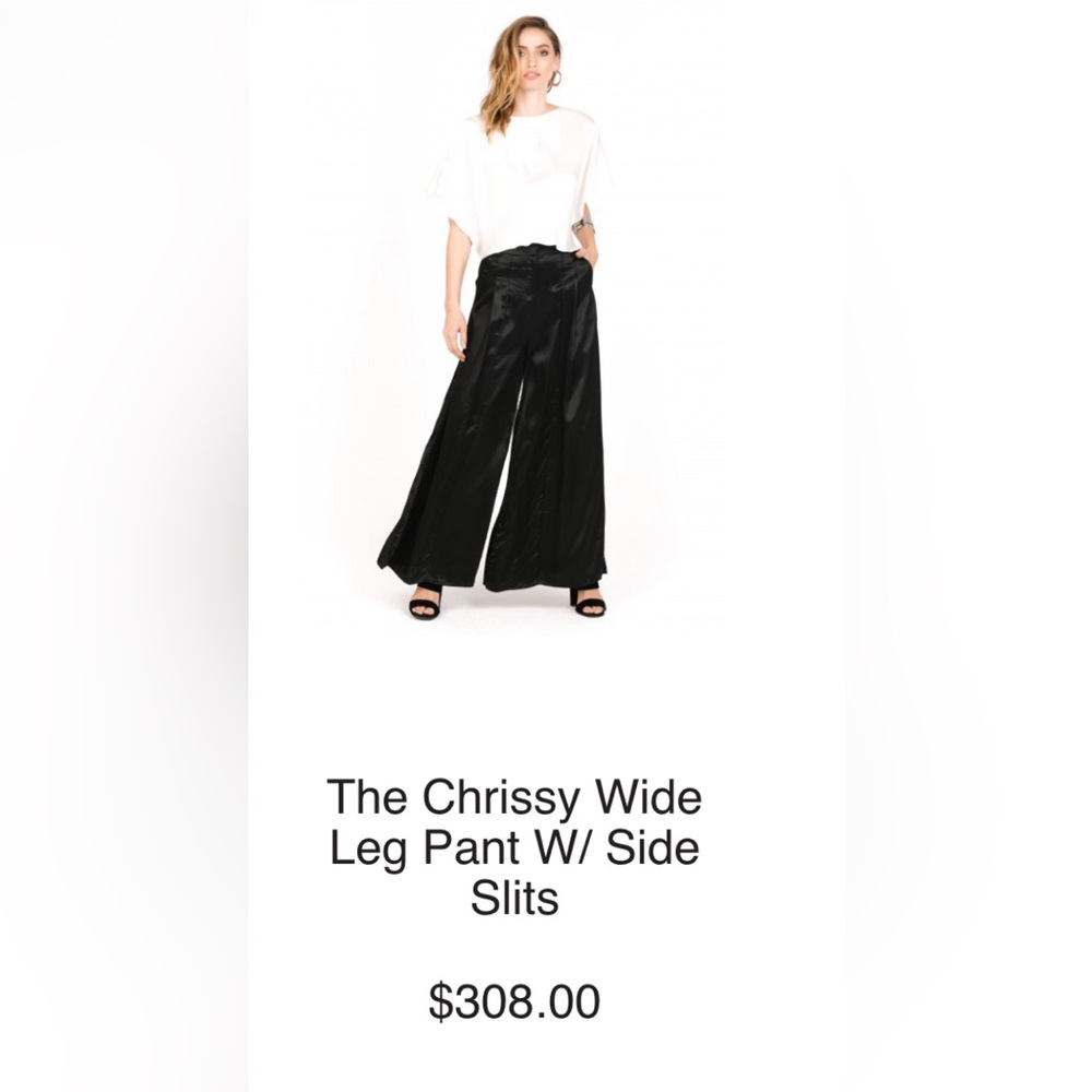 Allen B back wide leg flowy pants Large